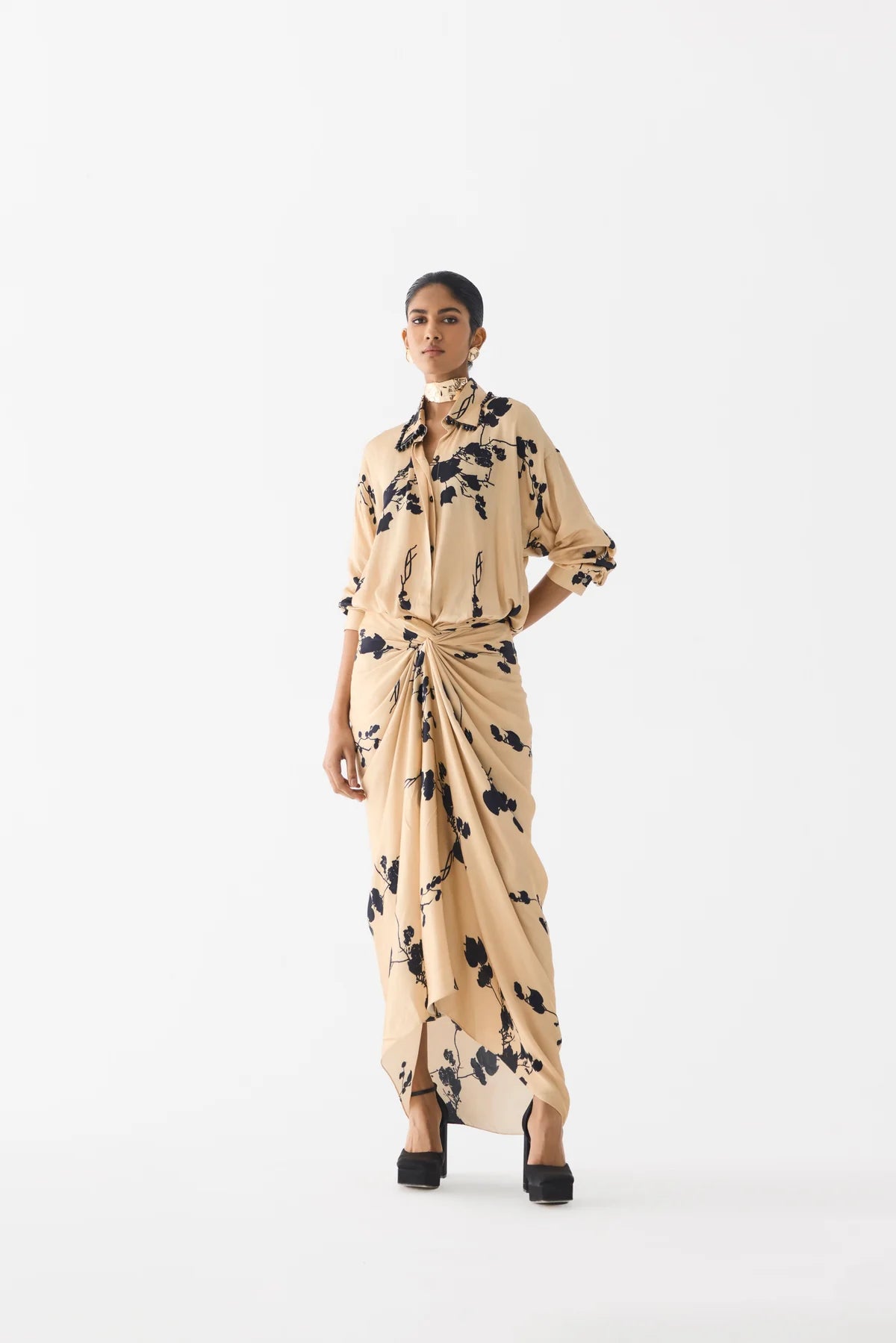 Rigu : Printed Shirt Dress