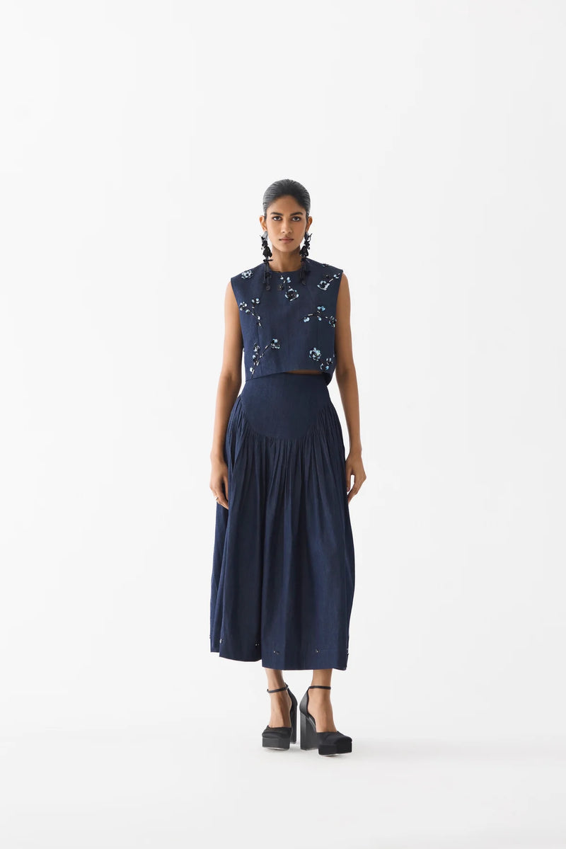 Rigu : Denim Top & Skirt