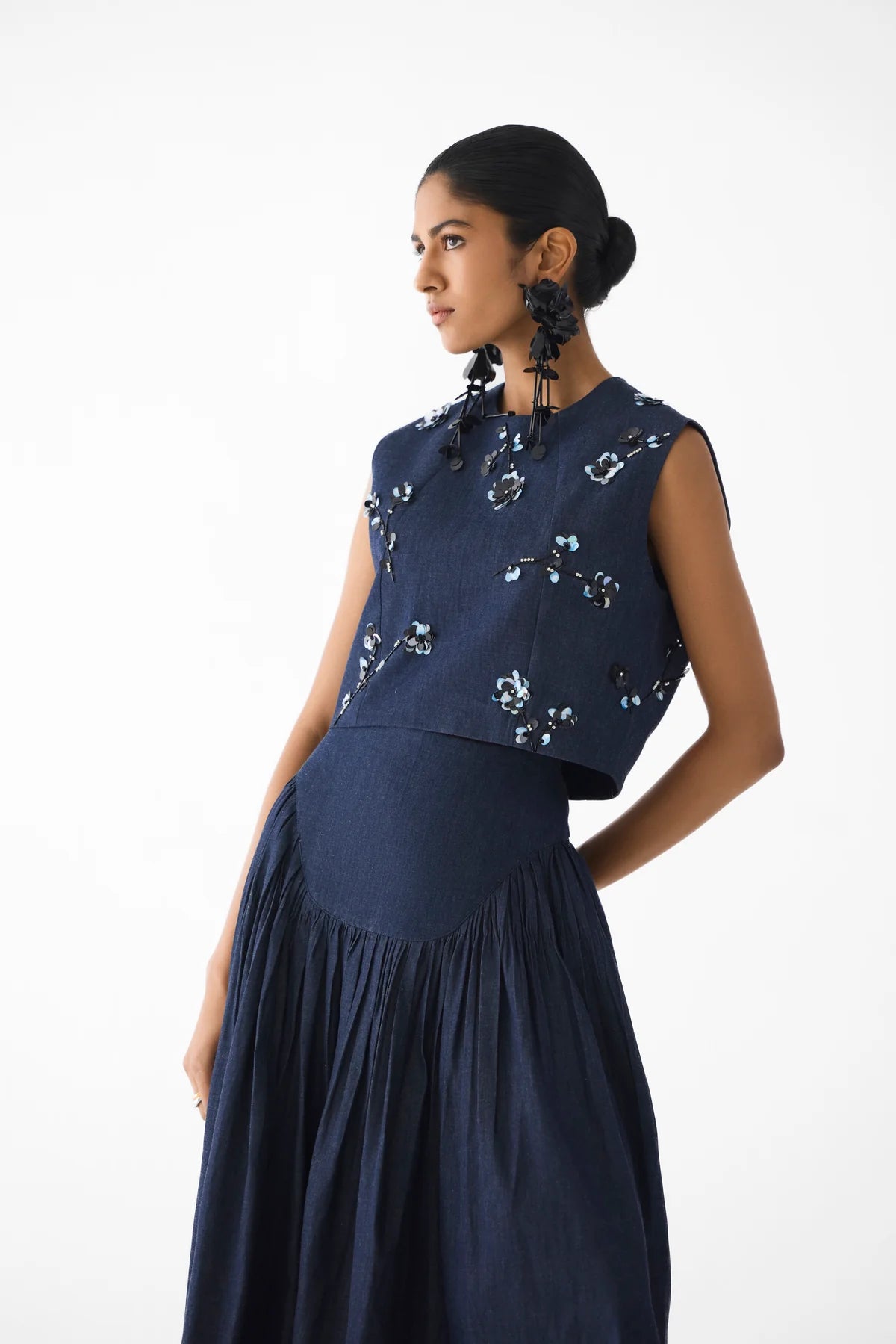 Rigu : Denim Top & Skirt