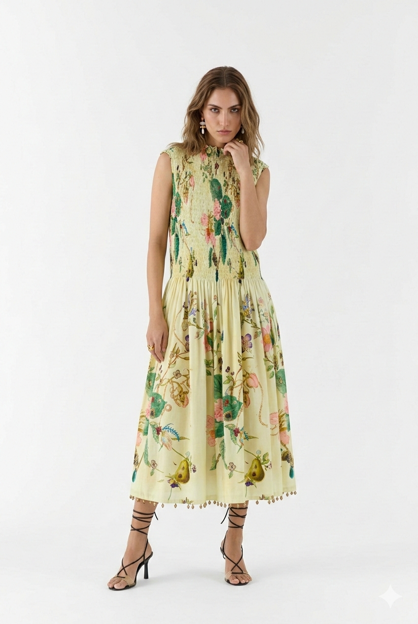 Rigu : Blossom Ruching Dress