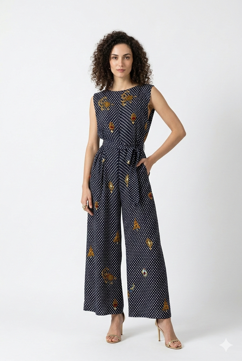 Rigu : Onyx Polka Jumpsuit